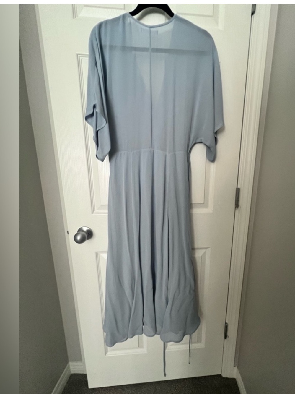 Reformation Light Blue Wrap Midi Dress - Picture 5 of 9